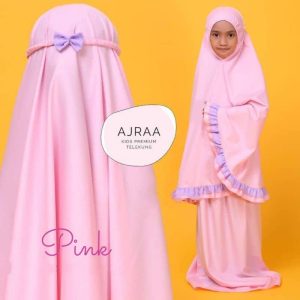 AJRAA PREMIUM – Telekung Kanak-Kanak (PINK-SIZE S)